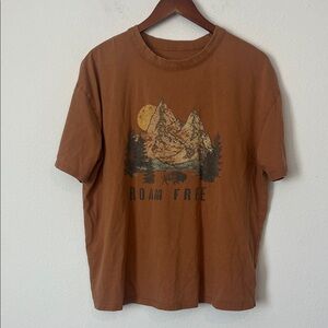 Natural Reflections Roam Free Brown Graphic T-Shirt